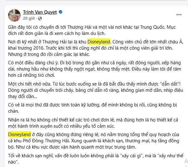 Tham vọng mới của ông Trịnh Văn Quyết: Xây dựng Disneyland mang dấu ấn Việt?