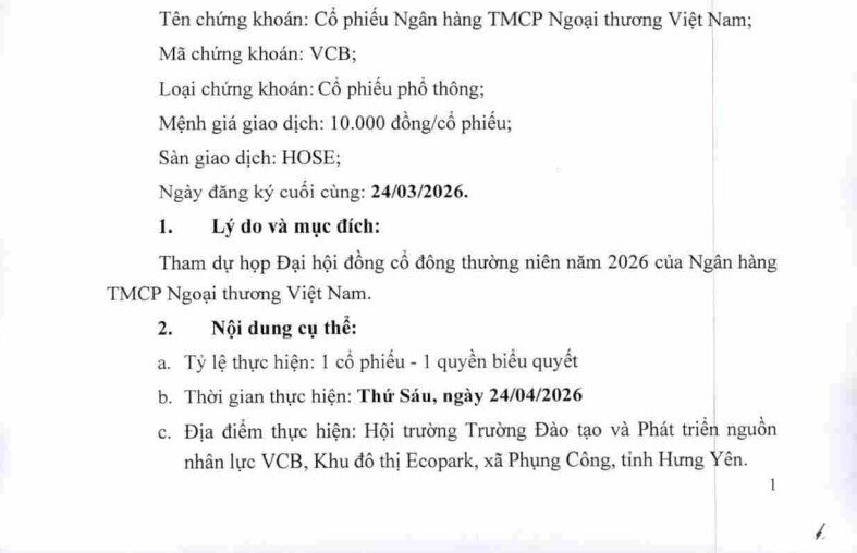 Vietcombank chuẩn bị bước đi lớn: Tăng vốn điều lệ, lập ngân hàng tại Trung tâm tài chính quốc tế
