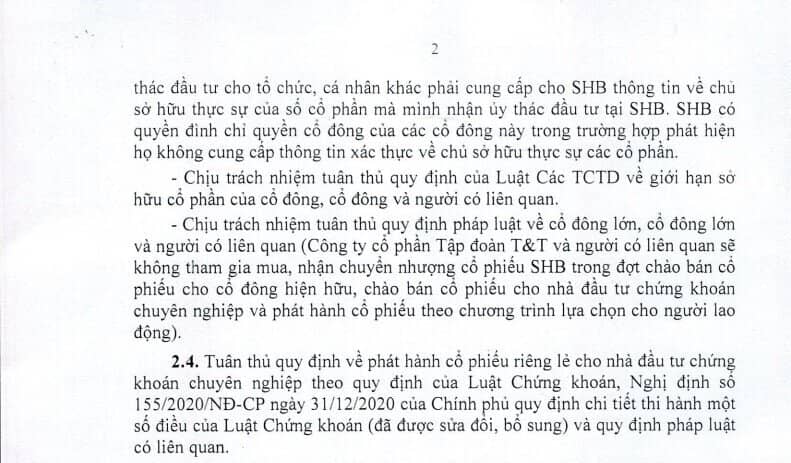 SHB được NHNN chấp thuận tăng vốn điều lệ lên 53.442 tỷ đồng