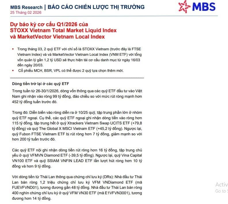 2 quỹ ETF vốn 1,2 tỷ USD sắp mua vào 3 cổ phiếu đáng chú ý