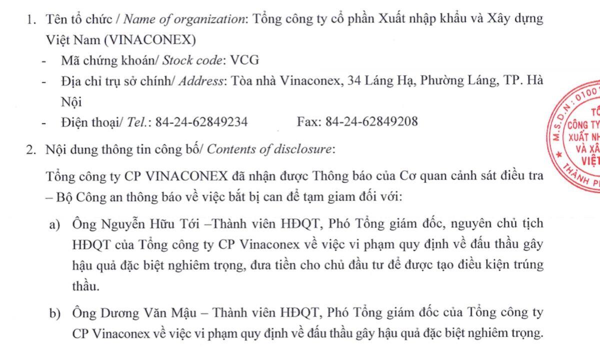 Sai phạm tại Vinaconex: Từ ghế Chủ tịch đến vòng lao lý
