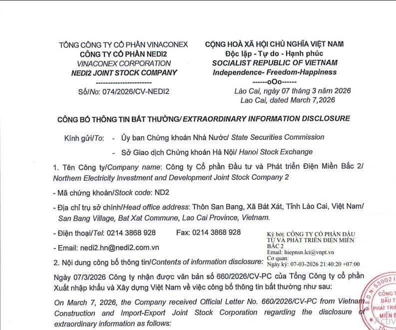 Bắt tạm giam ông Dương Văn Mậu – Thành viên HĐQT, nguyên Chủ tịch HĐQT NEDI2