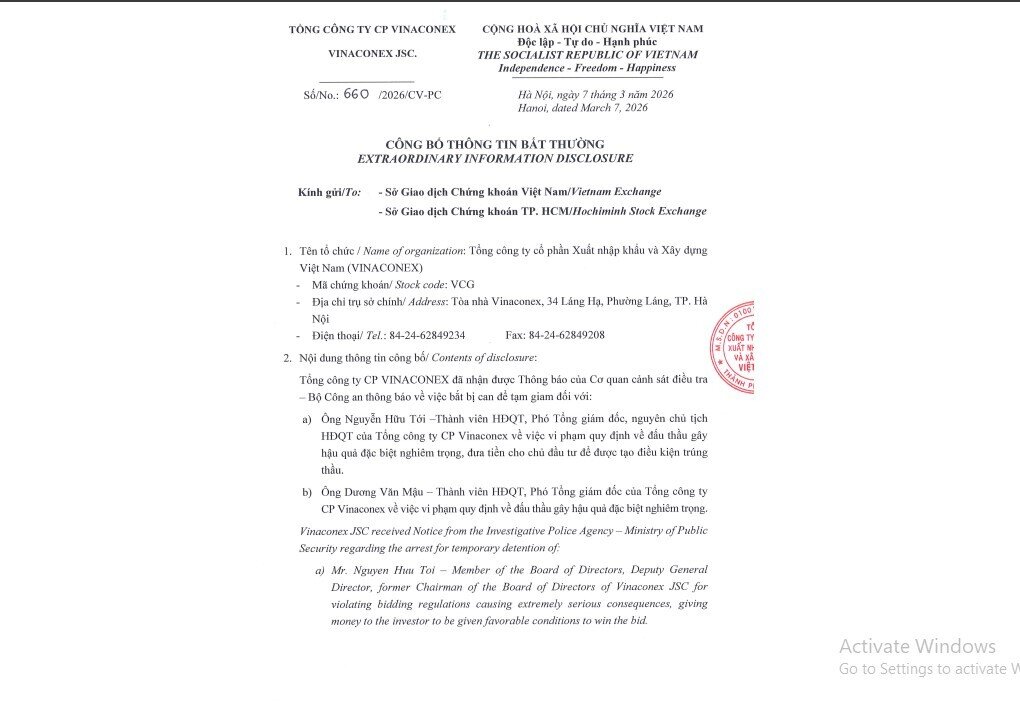 Bắt tạm giam ông Dương Văn Mậu – Thành viên HĐQT, nguyên Chủ tịch HĐQT NEDI2