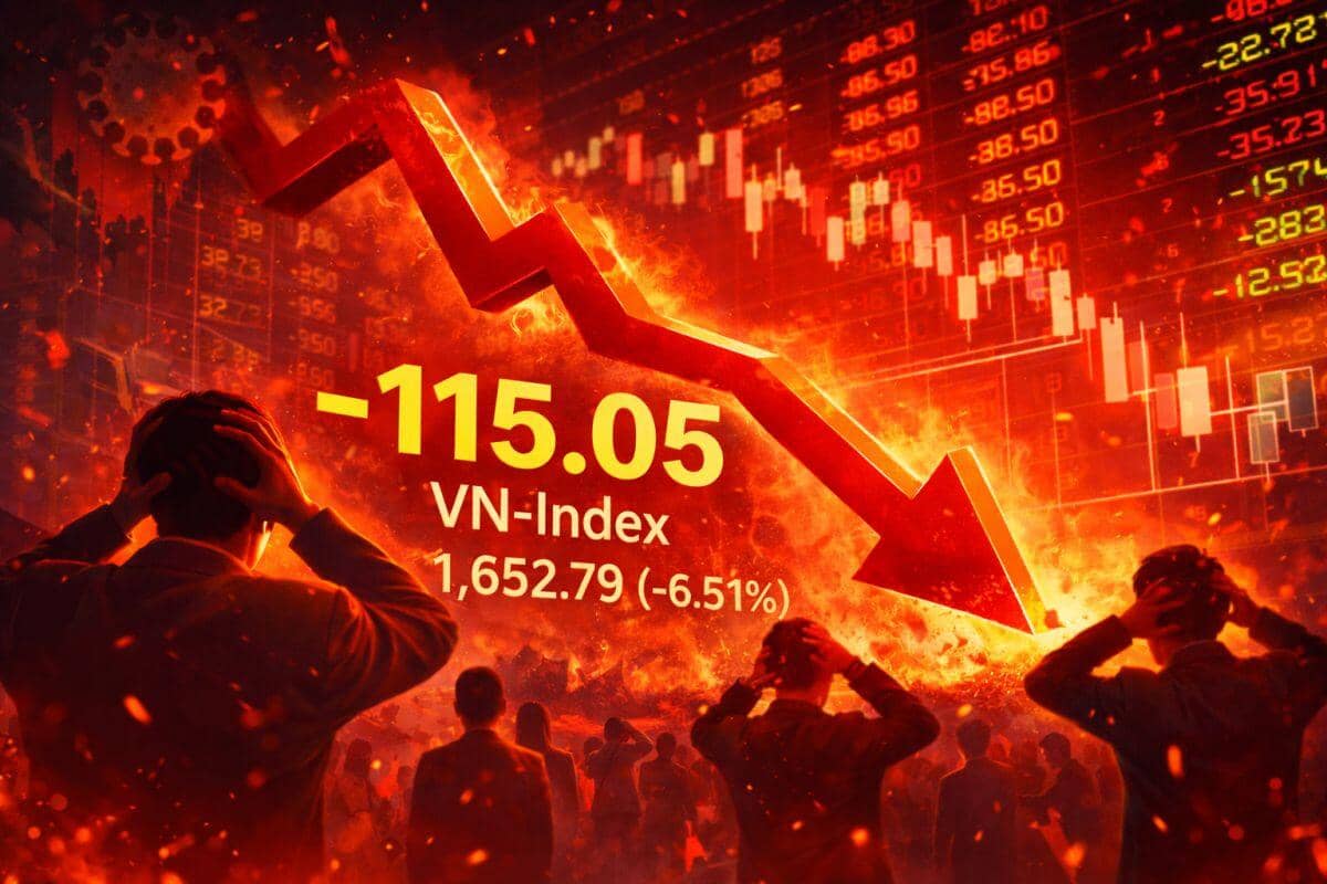 “Cá mập” lộ diện giữa phiên hoảng loạn: Tung hơn 200 tỷ gom cổ phiếu khi VN-Index rơi 115 điểm