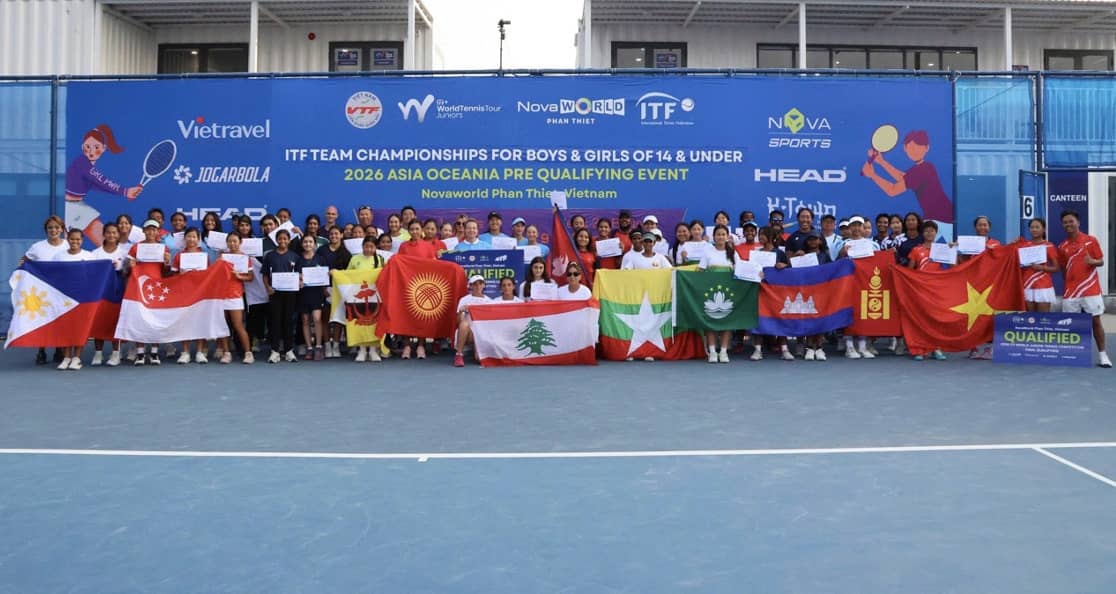 Cụm sân tennis của Novaland nhận ATF Gold Recognition, khẳng định vị thế điểm đến quần vợt quốc tế và trung tâm sportcation mới tại Việt Nam