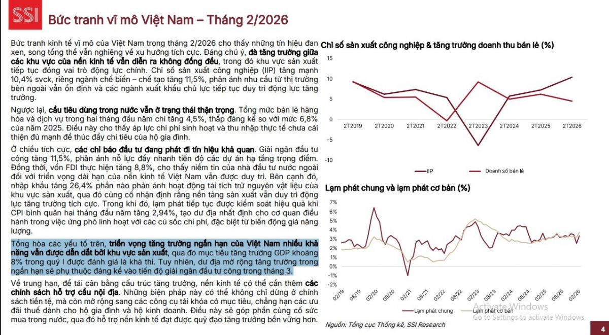 GDP quý I/2026 sẽ đạt 8%