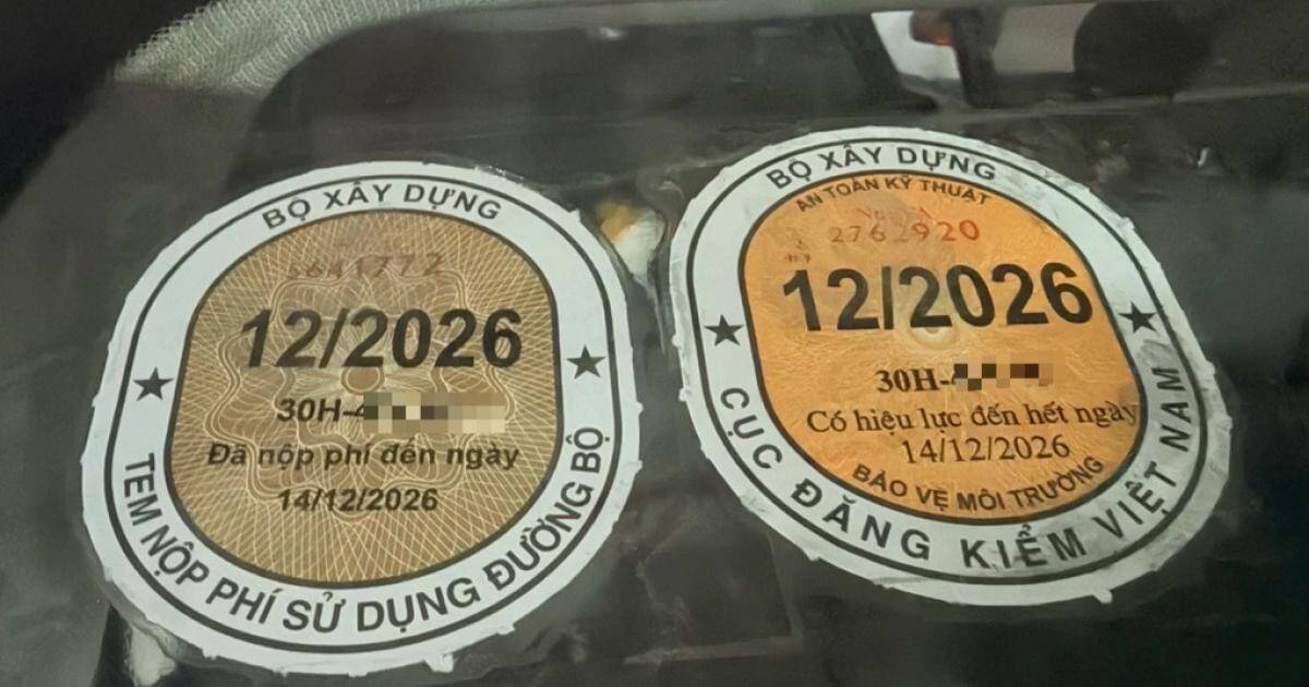 Cẩn trọng với mẫu tem đăng kiểm 2026