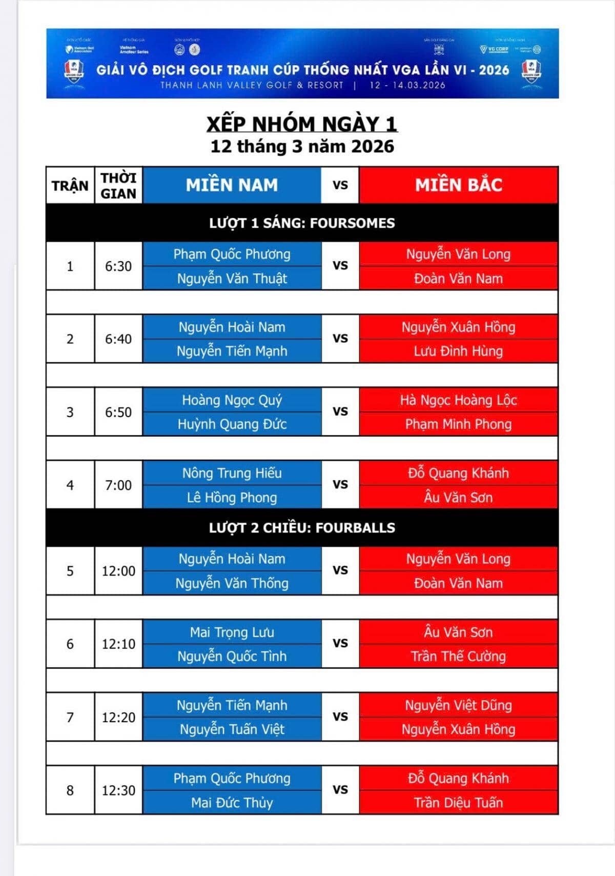 VGA Union Cup 2026 chính thức khai mạc