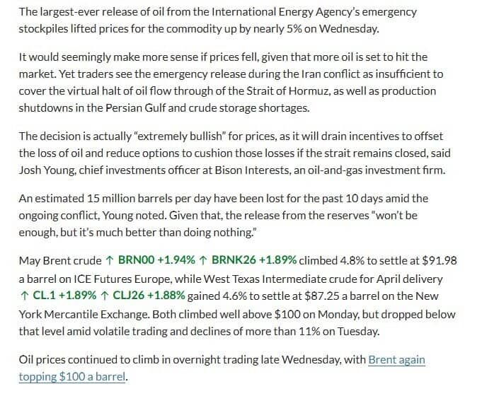 IEA xả kho kỷ lục 400 triệu thùng, vì sao giá dầu vẫn tăng vọt?