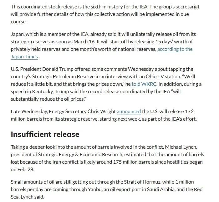 IEA xả kho kỷ lục 400 triệu thùng, vì sao giá dầu vẫn tăng vọt?