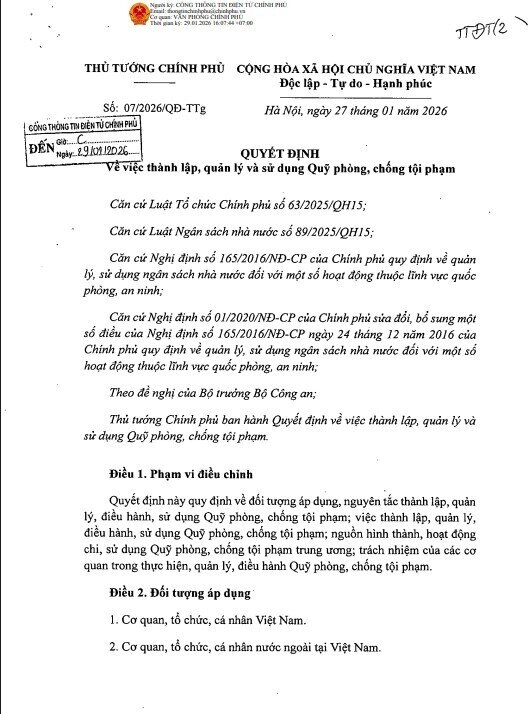 Từ hôm nay, tiền thưởng cho người có công phá án, chống tội phạm tăng gấp 4 lần, cá nhân có thể nhận tới 20 triệu đồng/lần