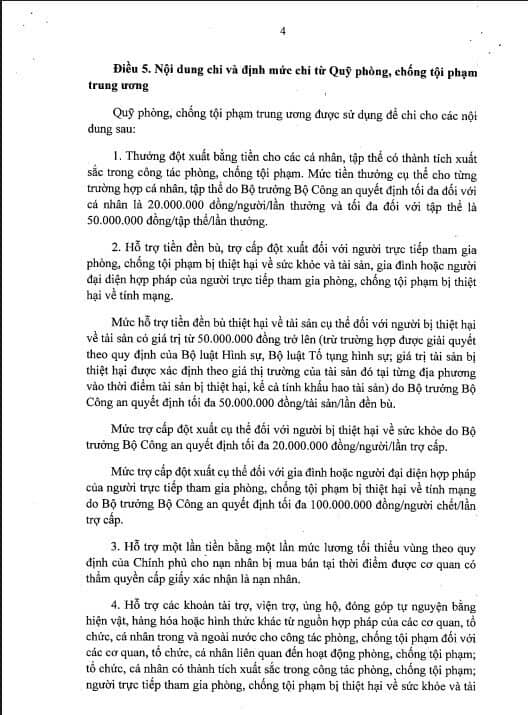 Từ hôm nay, tiền thưởng cho người có công phá án, chống tội phạm tăng gấp 4 lần, cá nhân có thể nhận tới 20 triệu đồng/lần