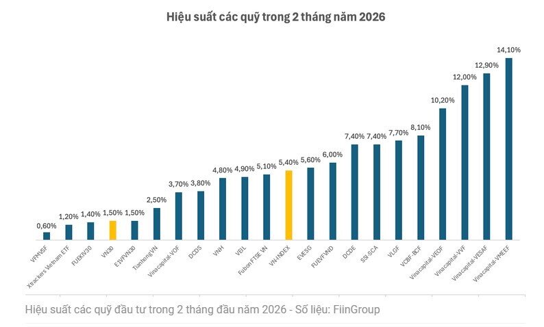 Loạt quỹ đầu tư hiệu suất thua xa VnIndex