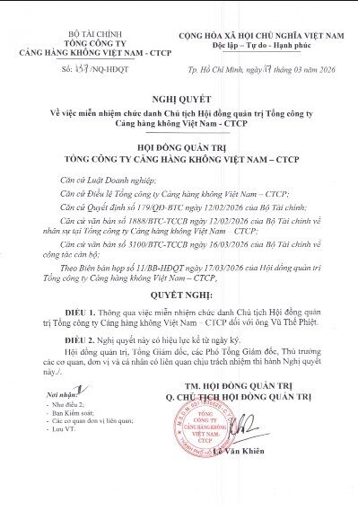 ACV có quyền Chủ tịch HĐQT thay ông Vũ Thế Phiệt