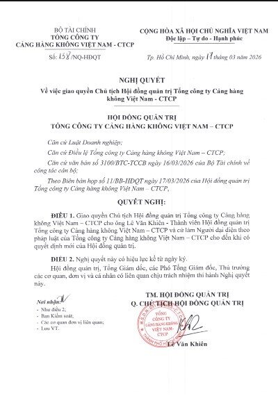 ACV có quyền Chủ tịch HĐQT thay ông Vũ Thế Phiệt