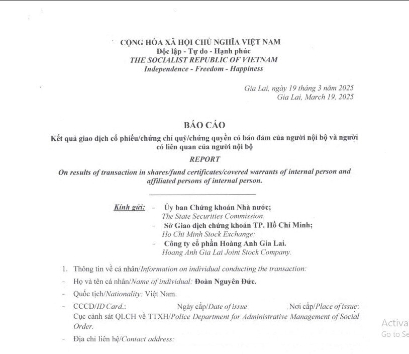 Bầu Đức mua thành công 5 triệu cổ phiếu HAG