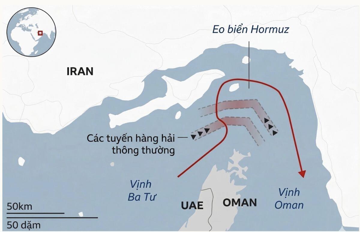 Iran sẵn sàng cho tàu Nhật đi qua eo biển Hormuz