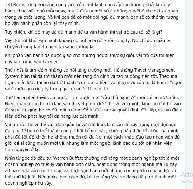 Biến động lớn tại Vntrip: Ông Lê Đắc Lâm rút lui