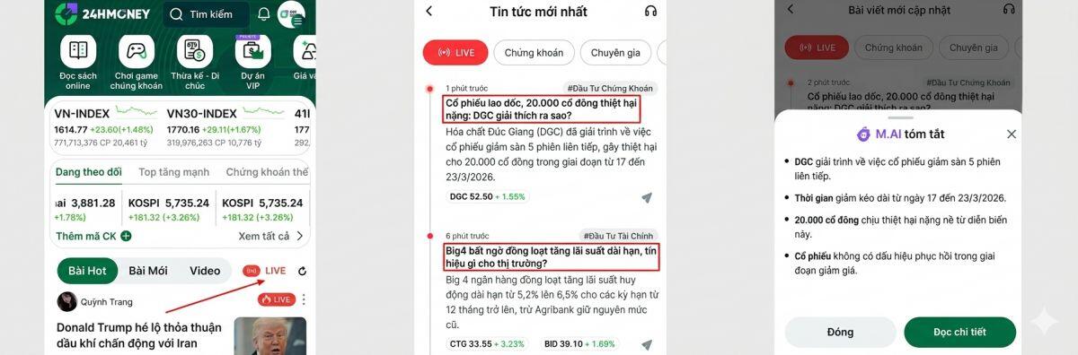 24HMONEY "Live": Đón đầu dòng chảy tài chính cùng sức mạnh M.AI