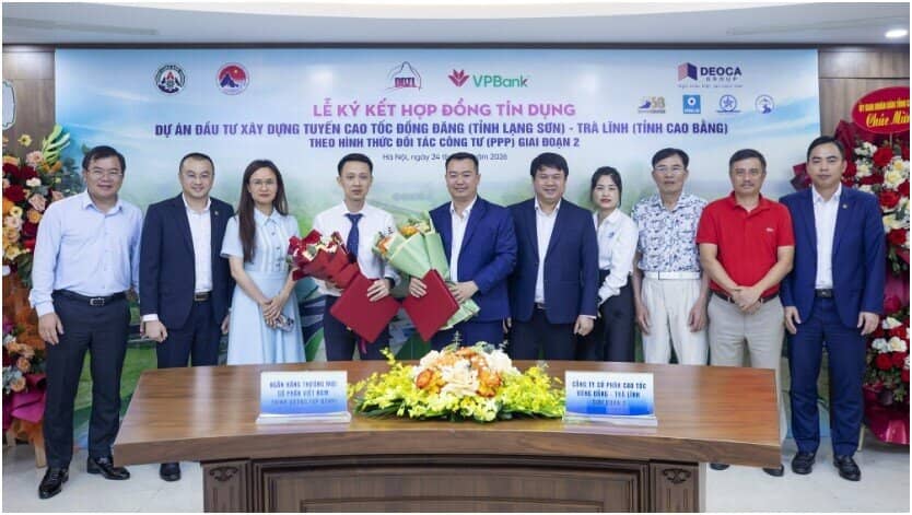 Tập đoàn Đèo Cả ký kết gói tín dụng 1.400 tỷ cho dự án cao tốc Đồng Đăng - Trà Lĩnh
