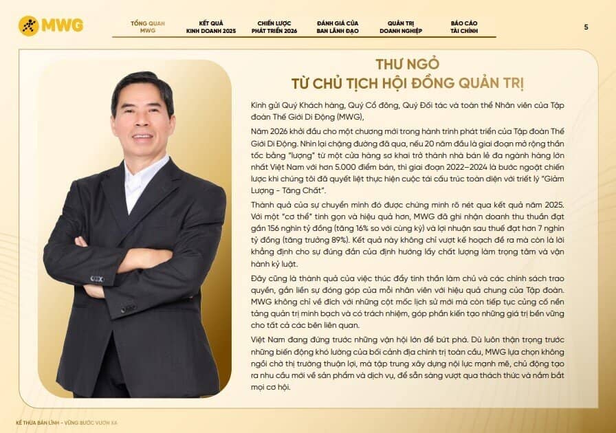 Ông Nguyễn Đức Tài: MWG không ngồi chờ thị trường thuận lợi