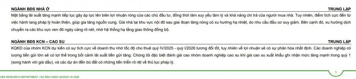 Dự báo KQKD quý 1/2026 nhóm BĐS: VHM, NLG, HDG, KDH tăng trưởng 2 chữ số, một DN bứt phá gần 3.000%