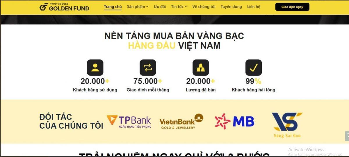 Nền tảng vàng Golden Fund gặp sự cố lớn, người dùng hoang mang