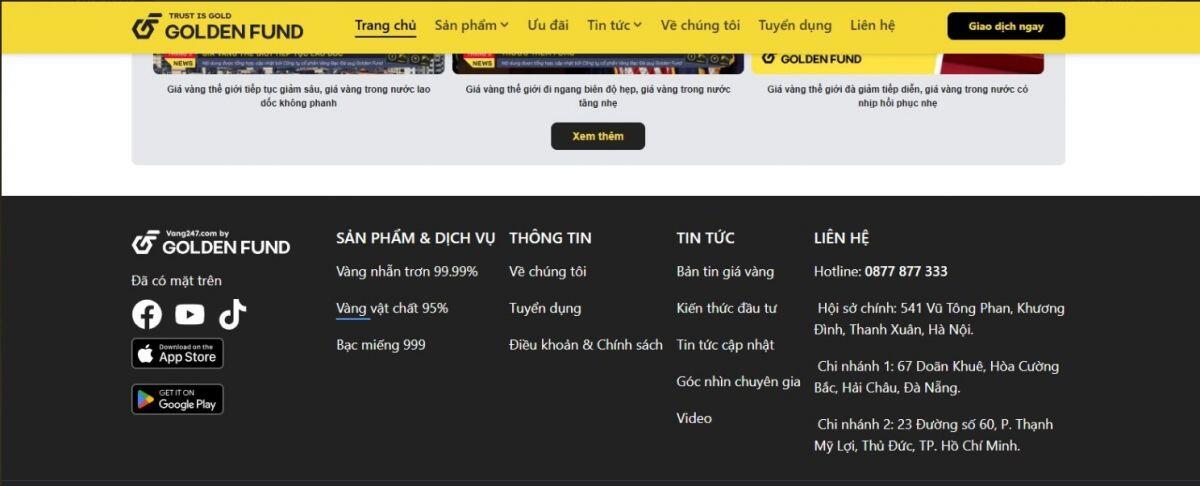 Nền tảng vàng Golden Fund gặp sự cố lớn, người dùng hoang mang