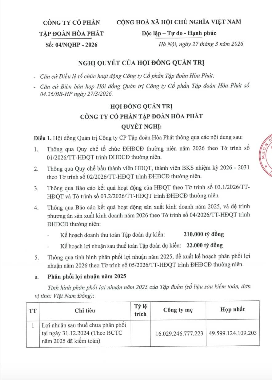 Gần 300.000 cổ đông Hòa Phát sắp đón tin vui lớn từ tỷ phú Trần Đình Long