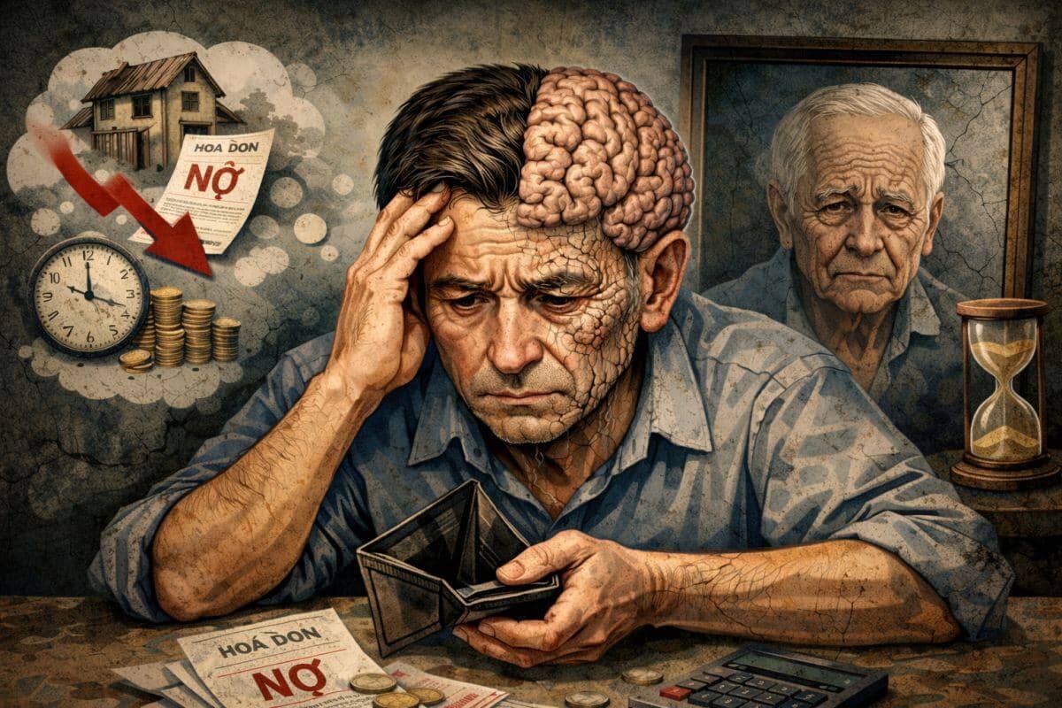 Thiếu tiền, não già nhanh hơn bạn tưởng!