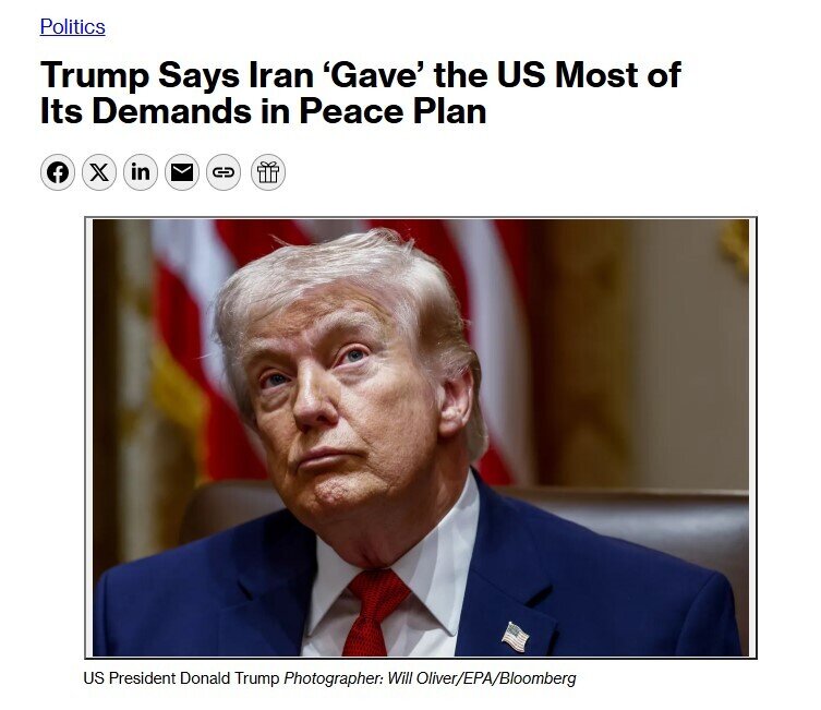Ông Trump tuyên bố Iran đã nhượng bộ ‘hầu hết’ 15 điều kiện ngừng bắn