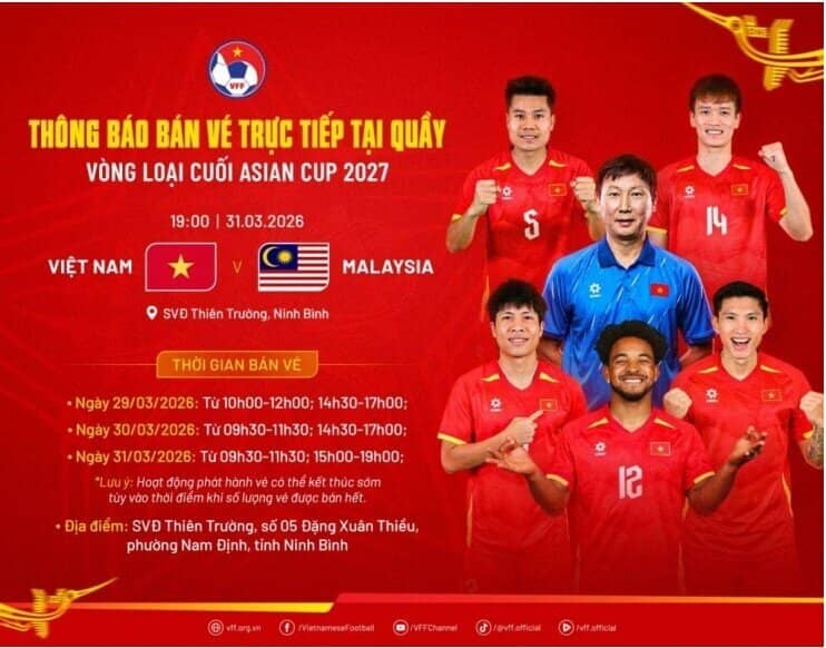 Vé trận ĐT Việt Nam vs ĐT Malaysia bị “thổi giá” chóng mặt: Chợ đen hét tới 2,8 triệu/cặp, gấp nhiều lần giá gốc