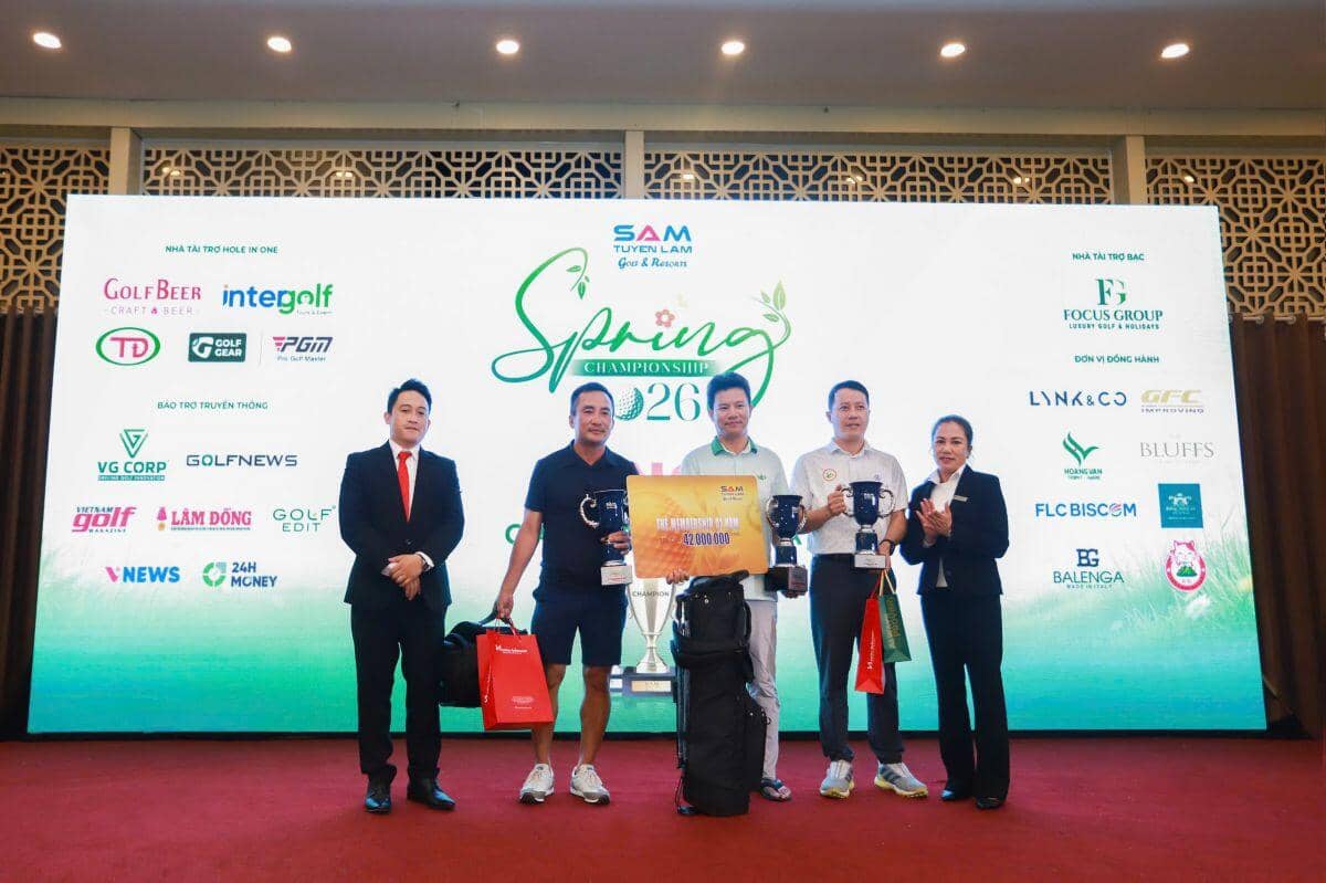 Giải golf SAM Tuyền Lâm Spring Championship 2026: Lan tỏa sức hút du lịch golf & nghỉ dưỡng tại Đà Lạt