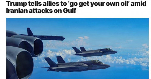 Ông Trump nhắn đồng minh: Hãy mua nhiên liệu máy bay Mỹ hoặc ‘tự lấy dầu từ Hormuz’