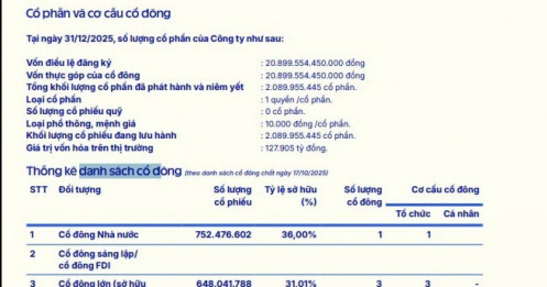 20 cổ đông lớn nhất nắm 77% vốn ở Vinamilk
