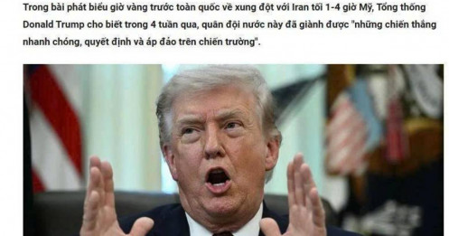 Tổng thống Donald Trump lên sóng cập nhật thông tin quan trọng về Iran