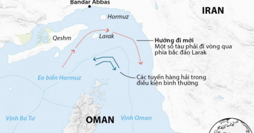 Iran công bố 'lộ trình tránh thủy lôi' ở eo biển Hormuz