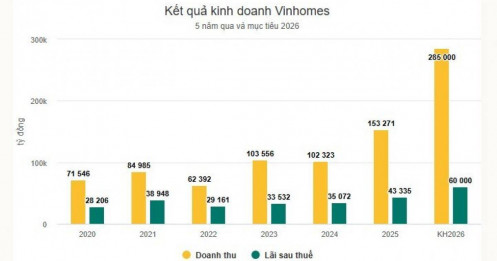 Vinhomes nâng mục tiêu lãi thêm 10.000 tỷ đồng