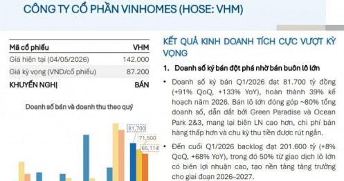 Điều gì khiến VHM từ “ngôi sao” thành mã bị khuyến nghị bán?