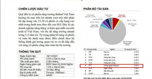 Lộ diện quỹ ngoại âm thầm “bắt đáy” FPT