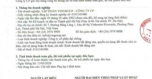 Vingroup tất toán 2 lô trái phiếu 4.000 tỷ đồng chỉ trong vài ngày