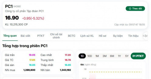 Cổ phiếu PC1 được 'giải cứu'