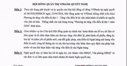 Thêm một ngân hàng chuẩn bị nâng vốn điều lệ lên 100.000 tỷ đồng