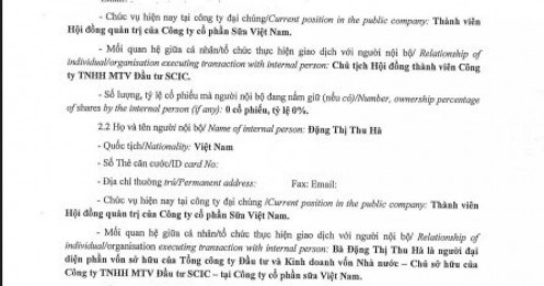 Đầu tư SCIC muốn mua 1 triệu cổ phiếu Vinamilk (VNM)