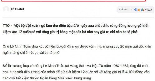 Tại sao 'Gửi tiết kiệm sau 20 năm, một căn hộ còn ba tô phở'?