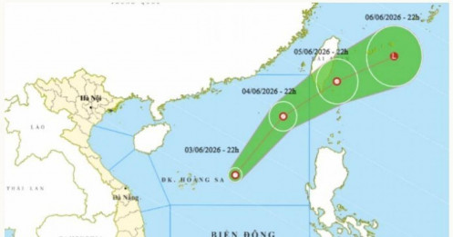 Biển Đông xuất hiện áp thấp nhiệt đới đầu tiên trong năm 2026
