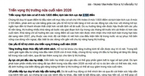 Chứng khoán SSI cập nhật lộ trình nâng hạng, dự báo VN-Index lên 2.120 điểm vào cuối năm