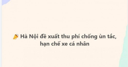 Xe cá nhân sắp chịu thêm phí khi vào nội đô Hà Nội?