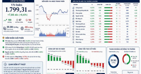 Vn-index hồi phục sát 1.800 điểm – dòng tiền lan tỏa tốt hơn