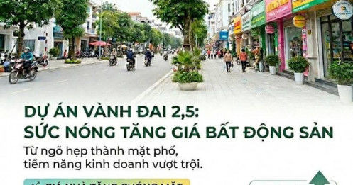 Sức nóng từ dự án Vành đai 2,5: Giá nhà mặt phố tại Khương Đình tăng vọt